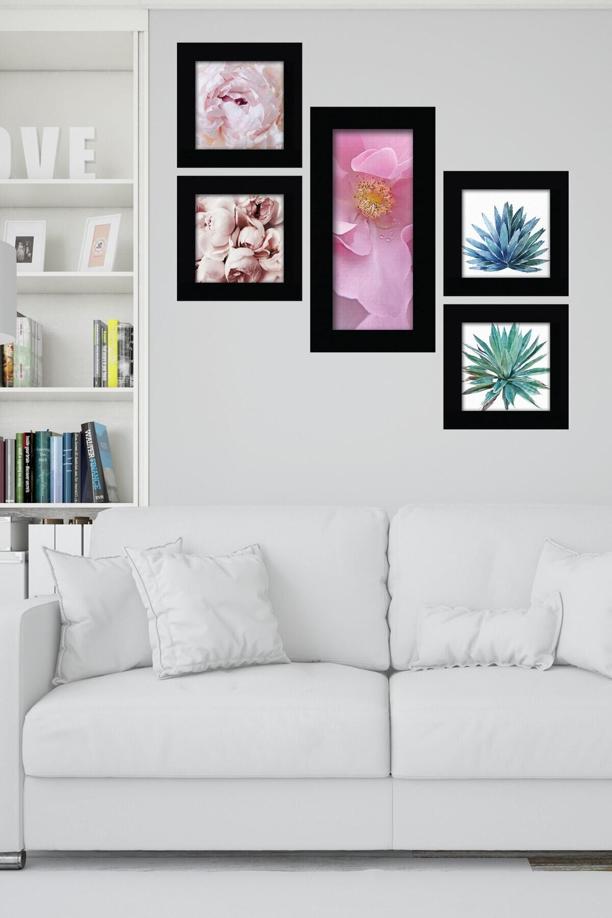 Collage Style 5 Parçalı Mdf Tablo Atf256