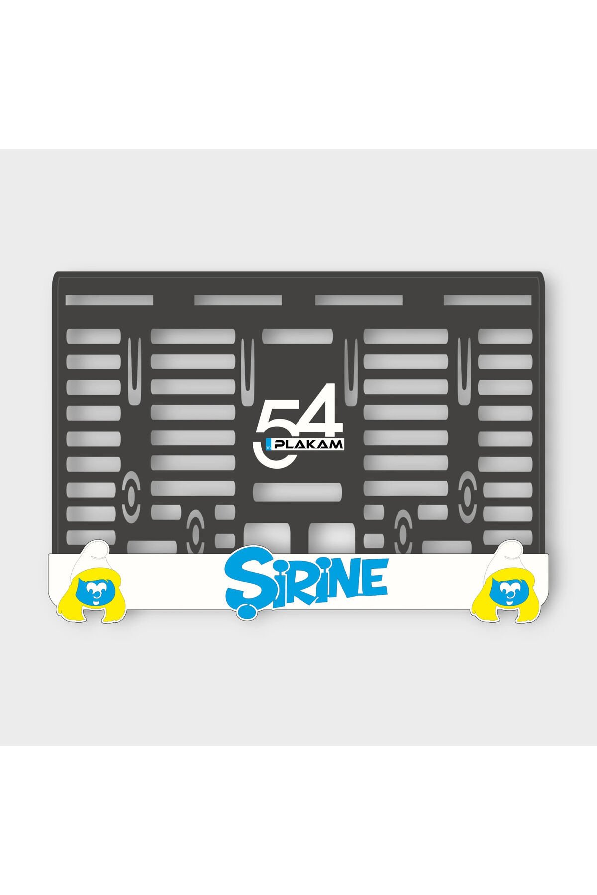 ŞİRİNE 3D KABARTMALI PLEKSİ MOTOR PLAKALIĞI -1