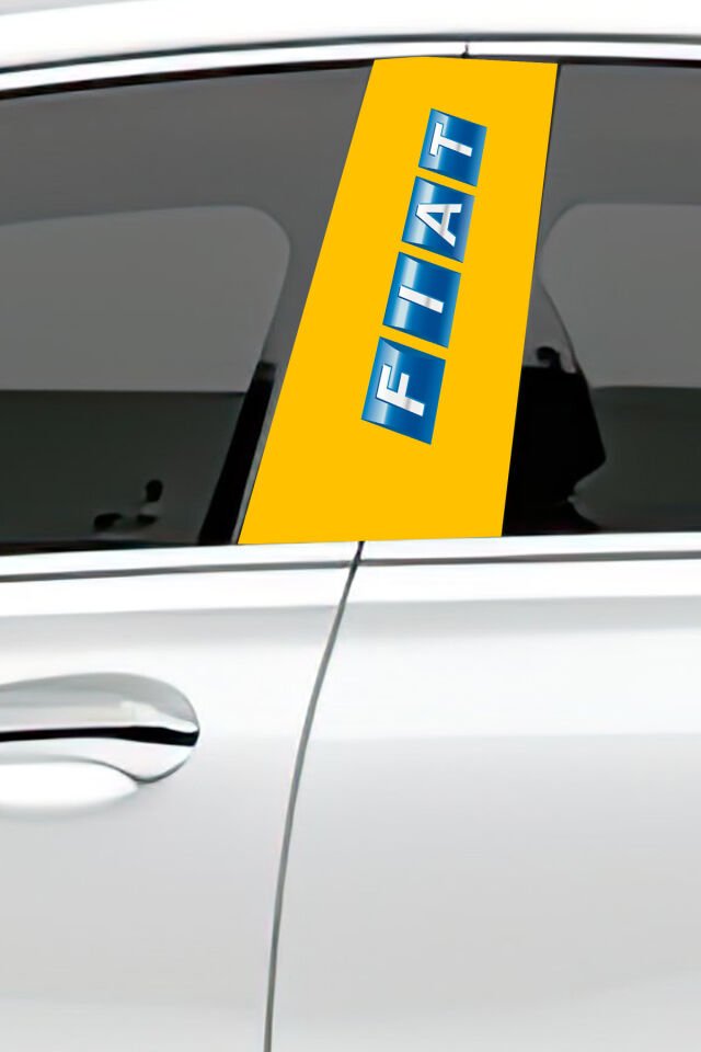 Araç Kapı Direk Kaplama Folyosu Desenli (Sağ Sol Takım) (2 Adet) - 22x50 Cm