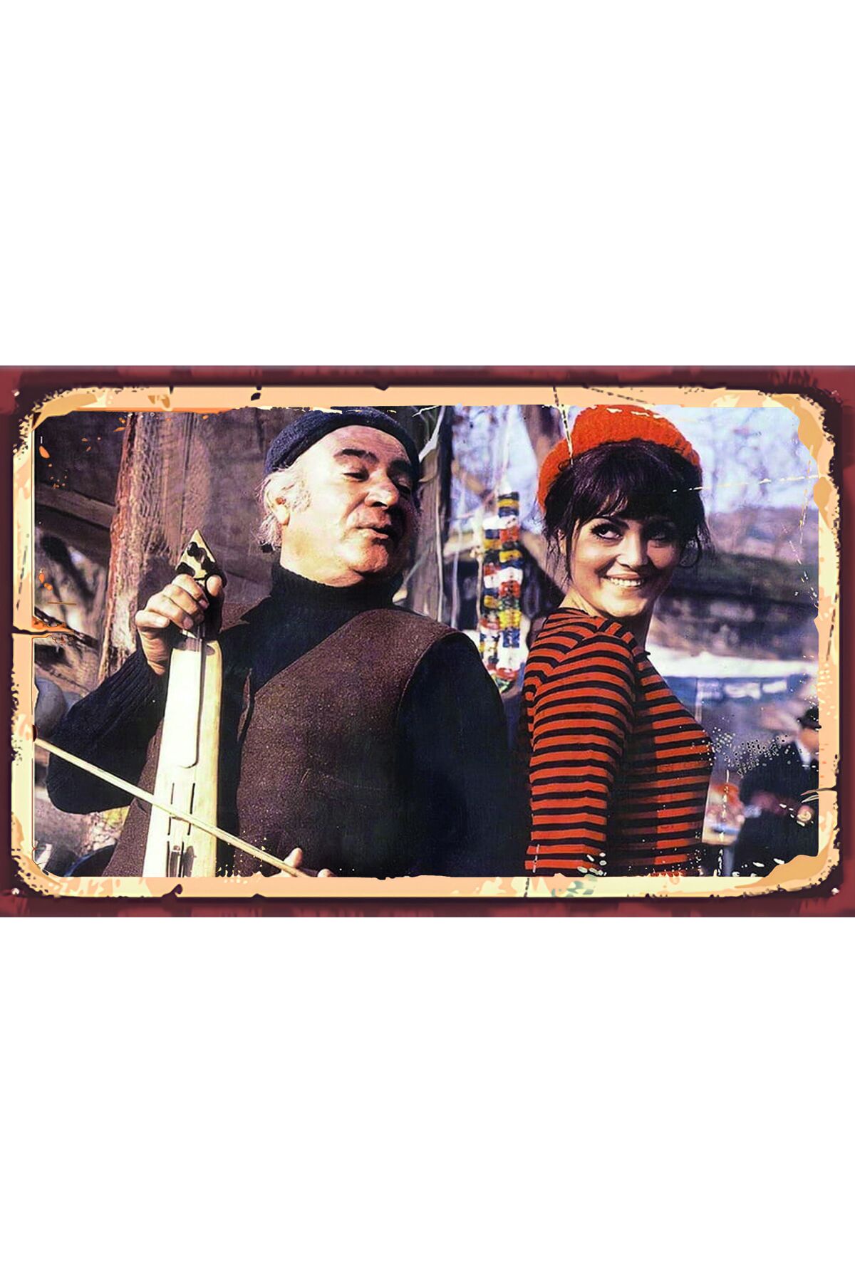 Yeşilcam Nostalji Retro Ahşap Poster