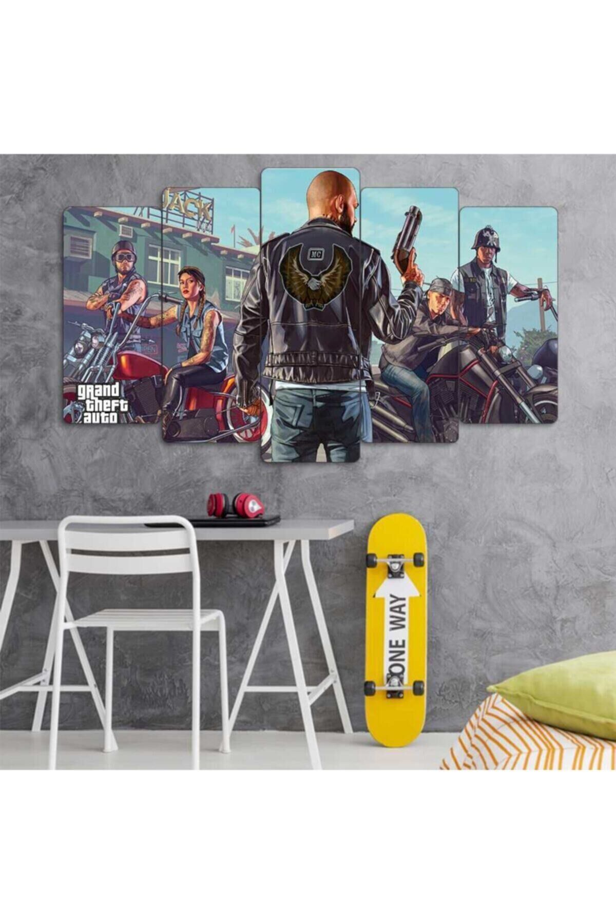 Gta Onlıne - 5 Parçalı Tablo