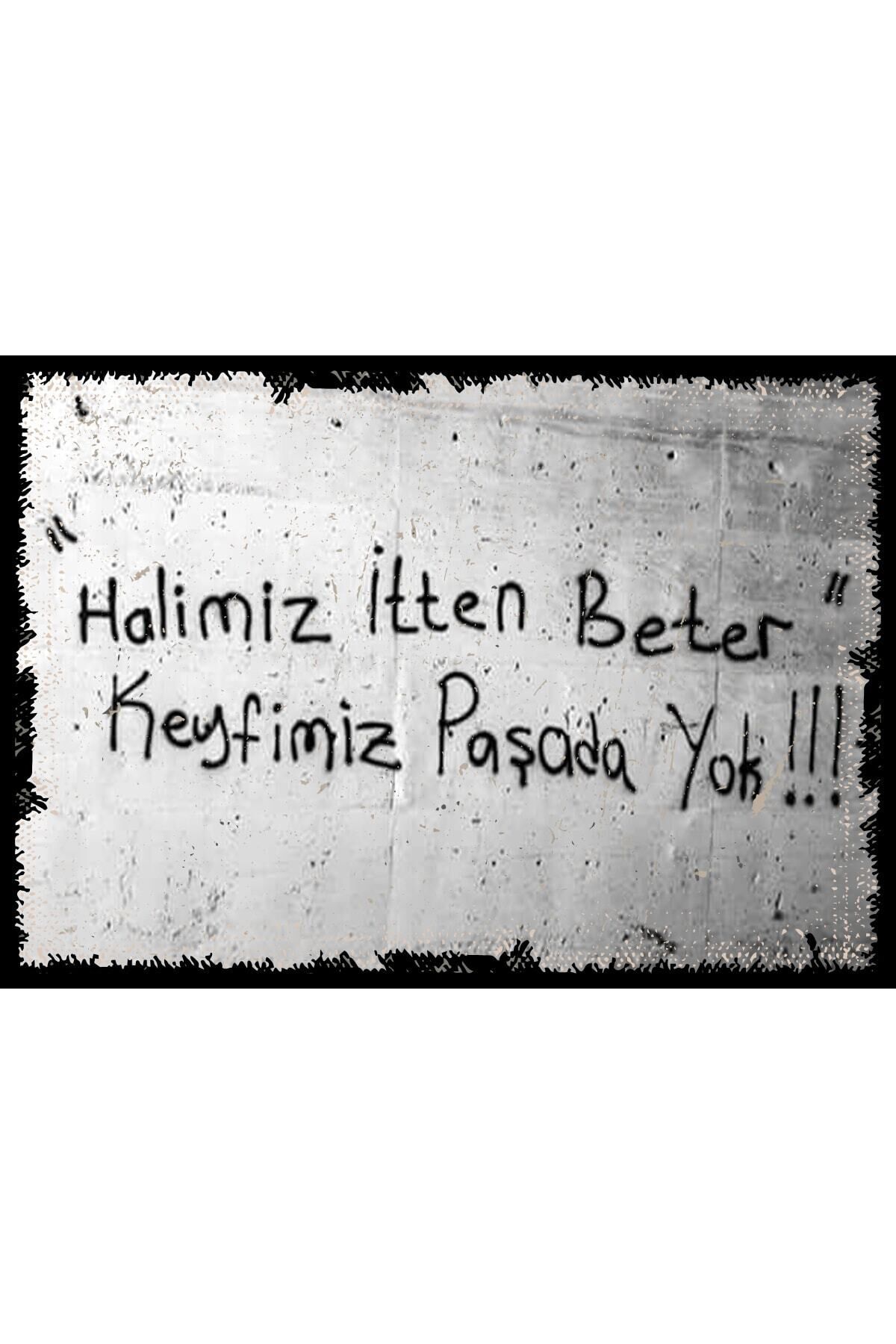 Yazılı Retro Ahşap Poster