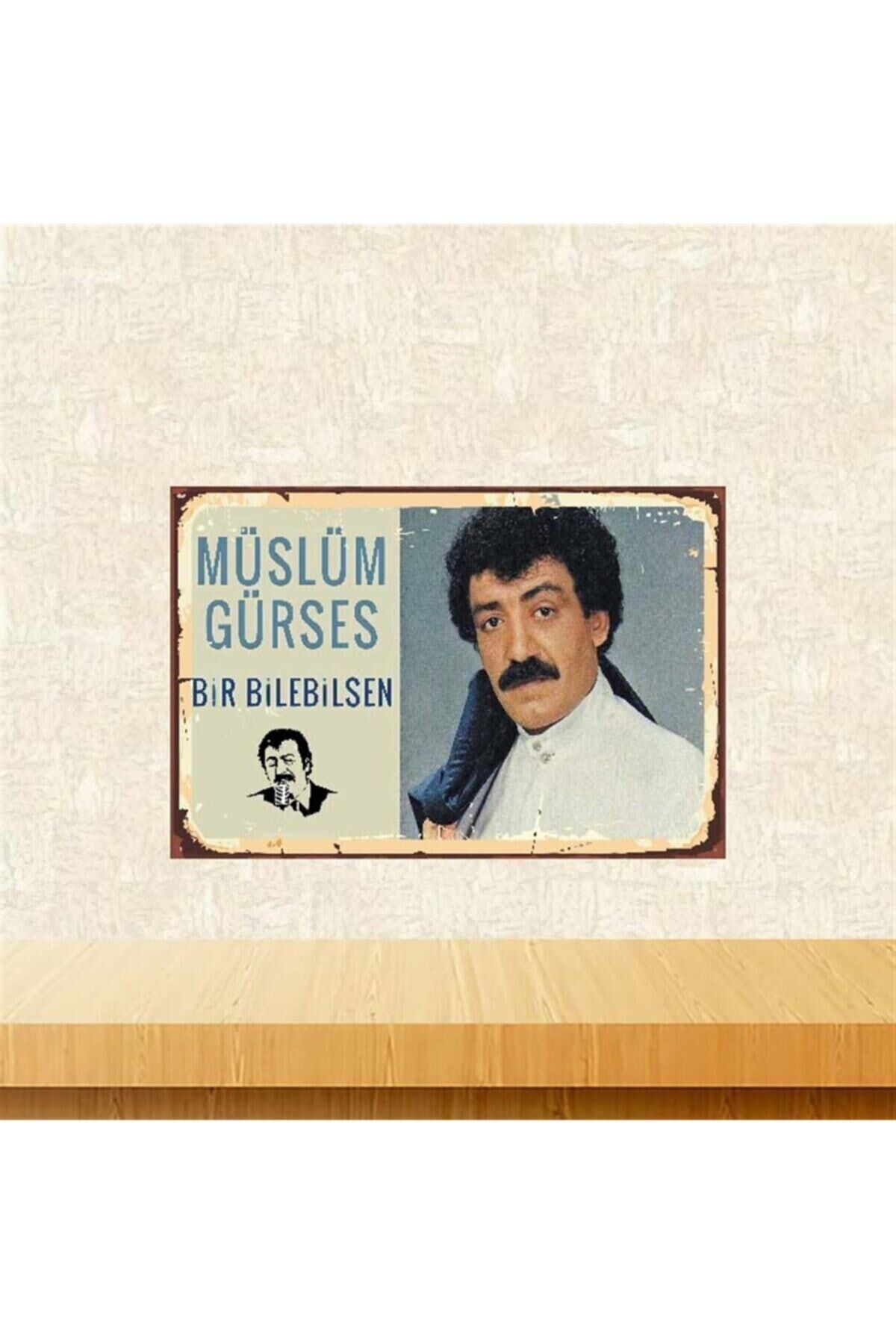 Müslüm Gürses 20-30 cm Retro Ahşap Poster