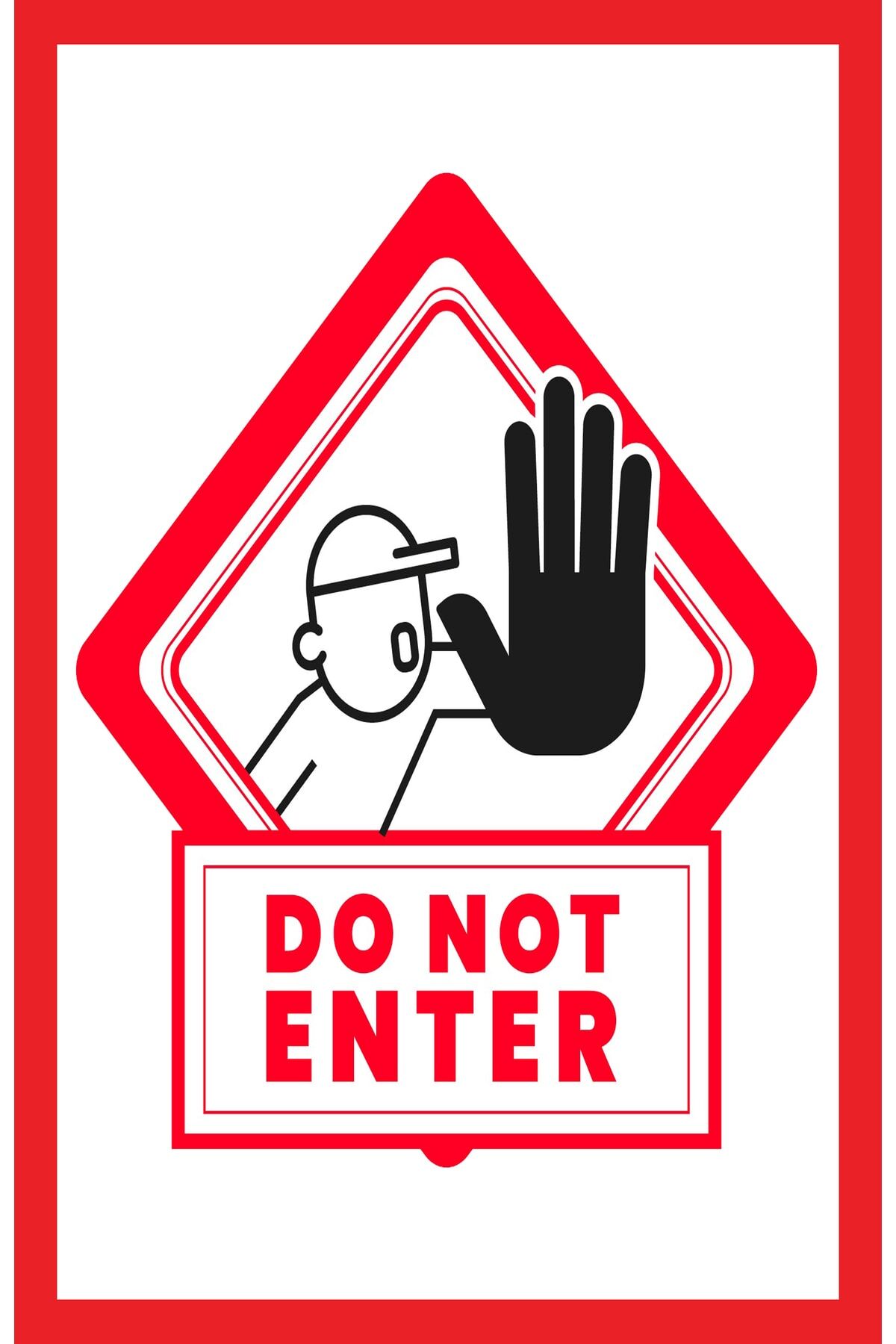 Girilmez - Do Not Enter Retro Ahşap Poster