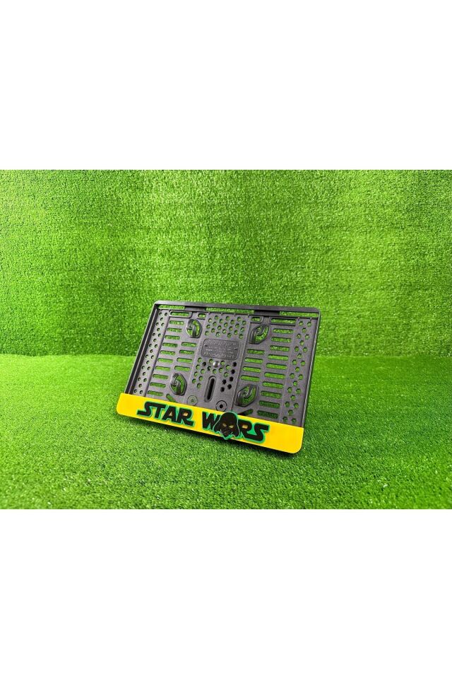 Star Wars Sarı 3d Kabrtmalı Pleksi Motor Plakalığı