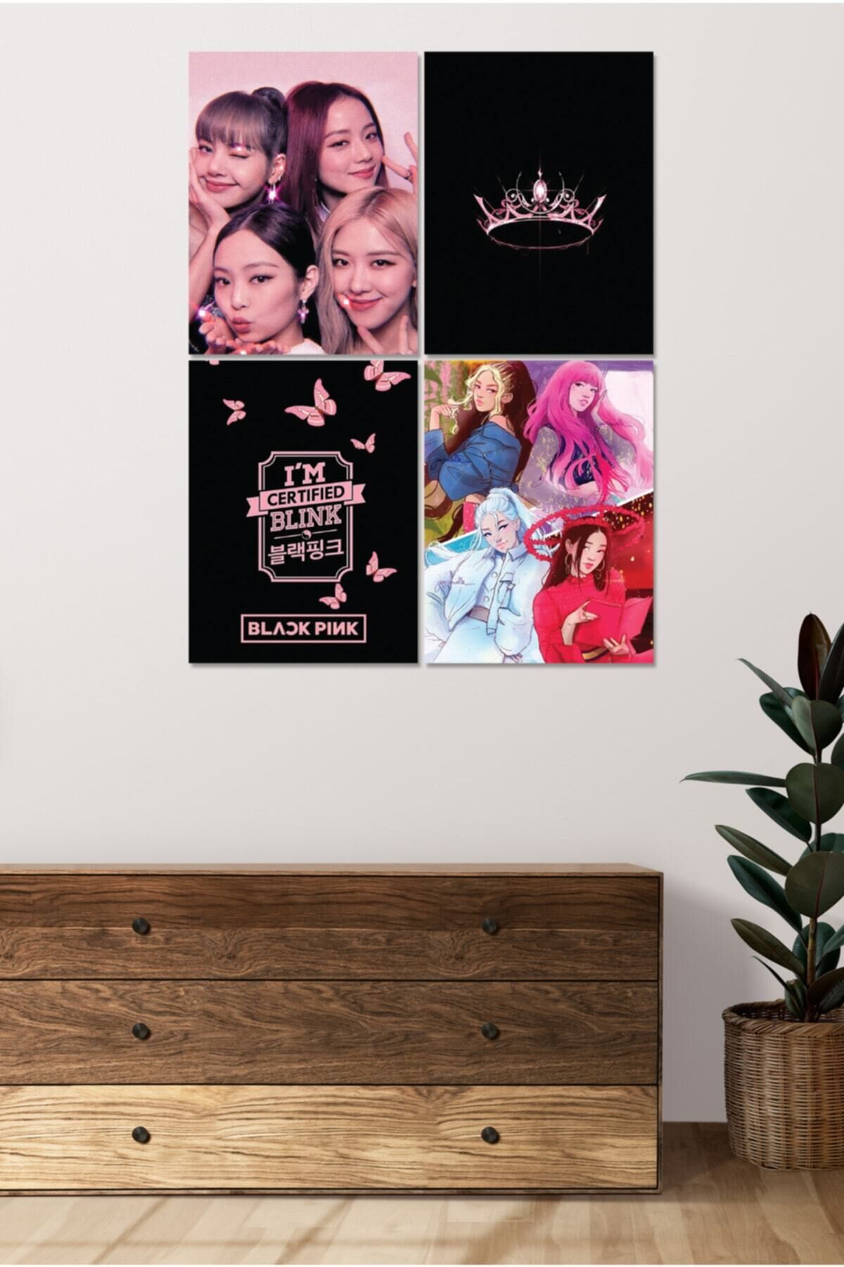 4 Parçalı Çerçeve Görünümlü Mdf Tablo Seti Dnu008