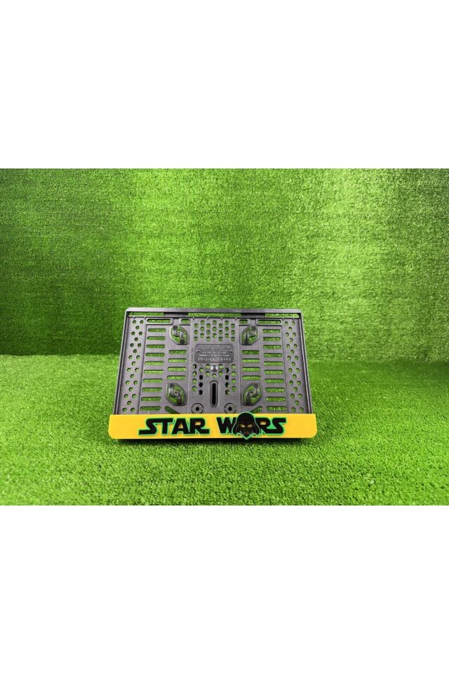 Star Wars Sarı 3d Kabrtmalı Pleksi Motor Plakalığı