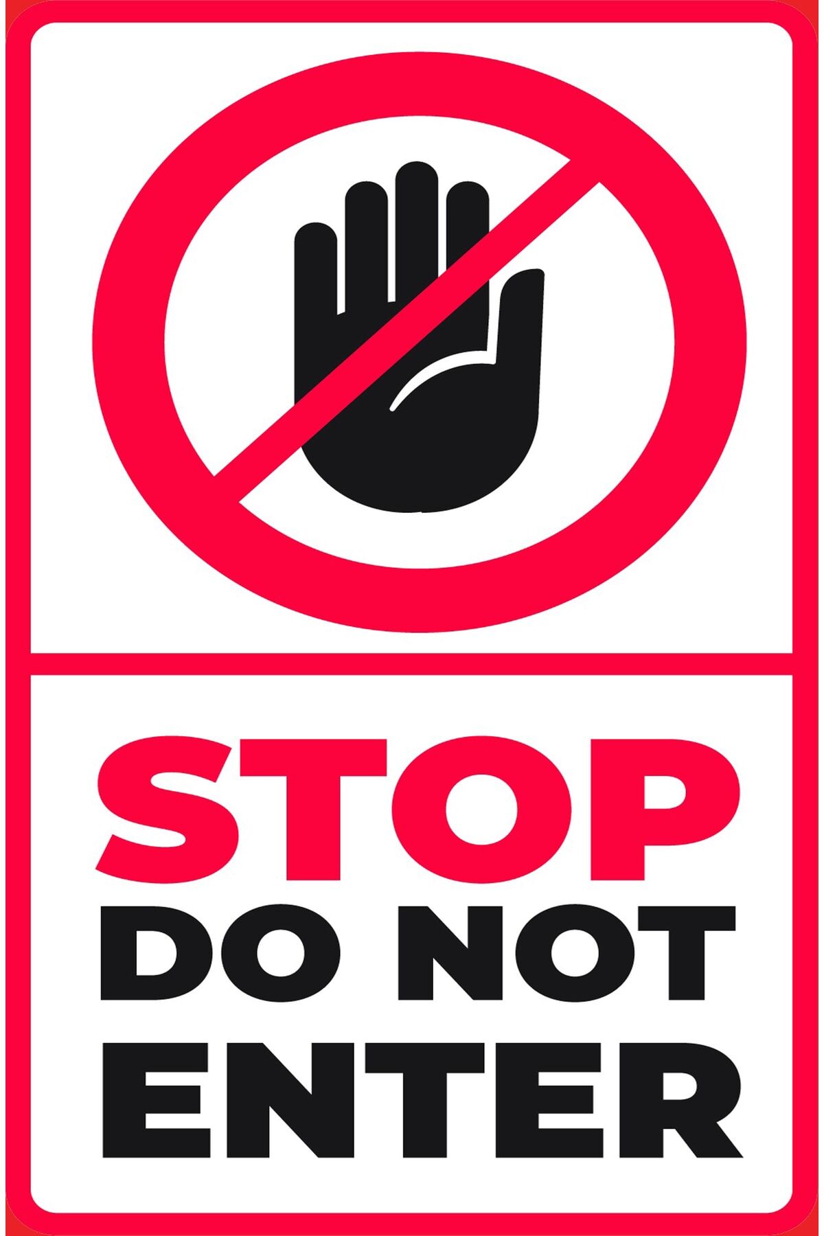 Dur Girilmez Stop Do Not Enter Retro Ahşap Poster