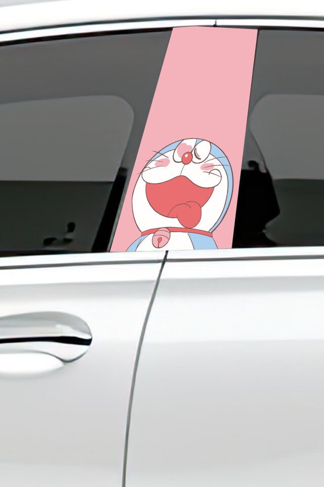 Araç Kapı Direk Kaplama Folyosu Desenli (Sağ Sol Takım) (2 Adet) - 22x50 Cm