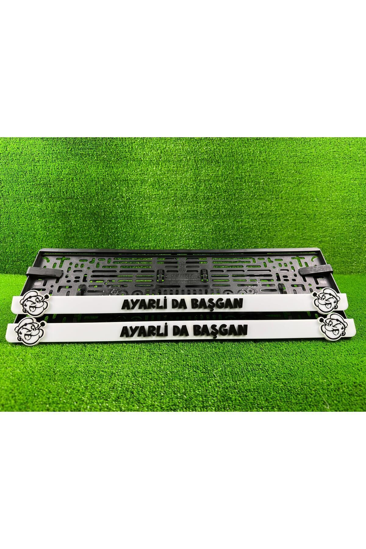 Ayarli Da Başgan Beyaz 3d Kabrtmalı Pleksi Araba Plakalığı 1 Takım