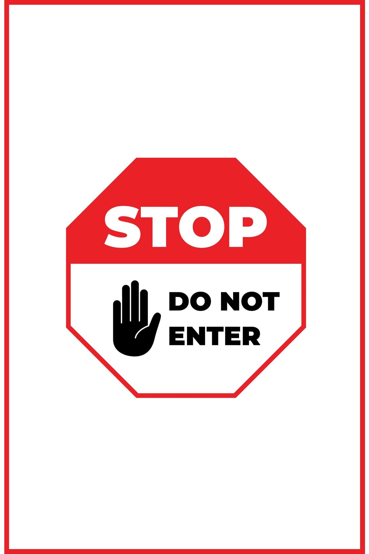 Dur Girilmez Do Not Enter Retro Ahşap Poster