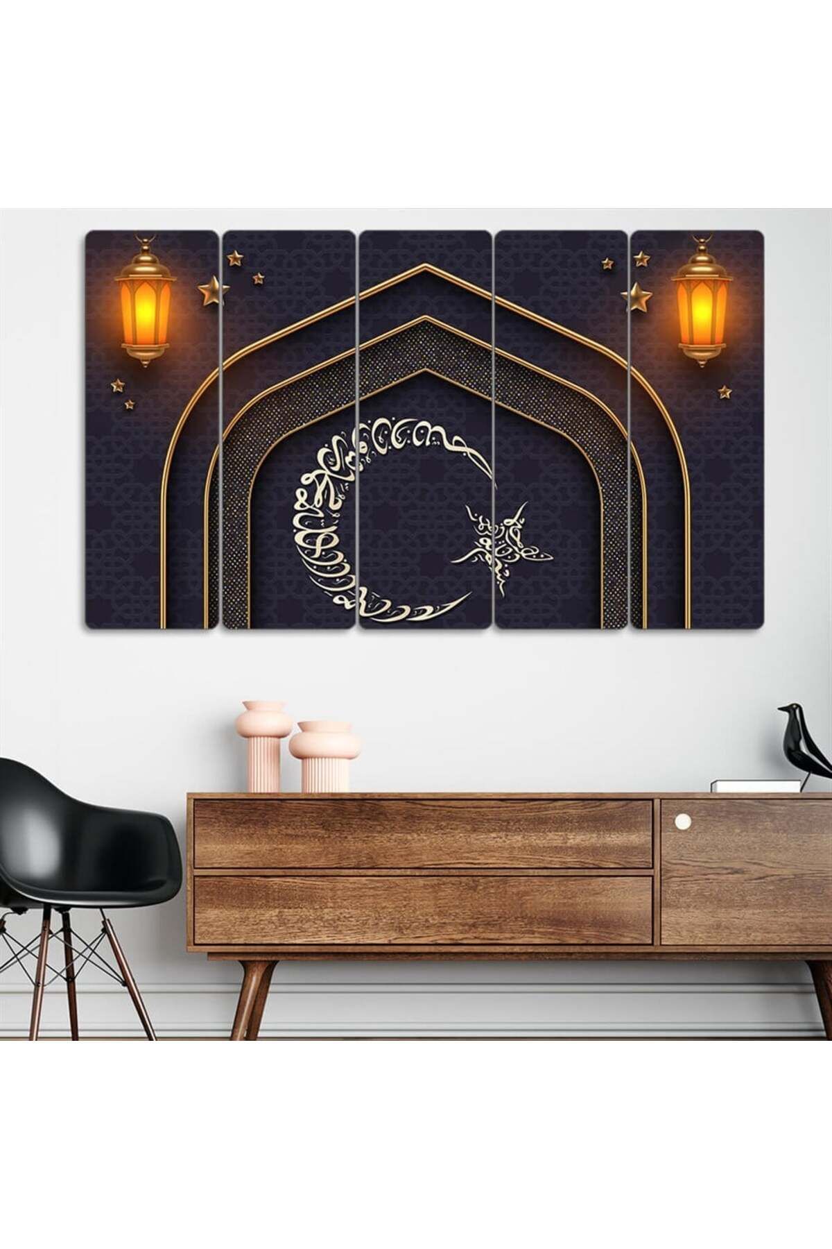 Hilal ve Yıldız, Kandil - 5 Parçalı Dini Tablo