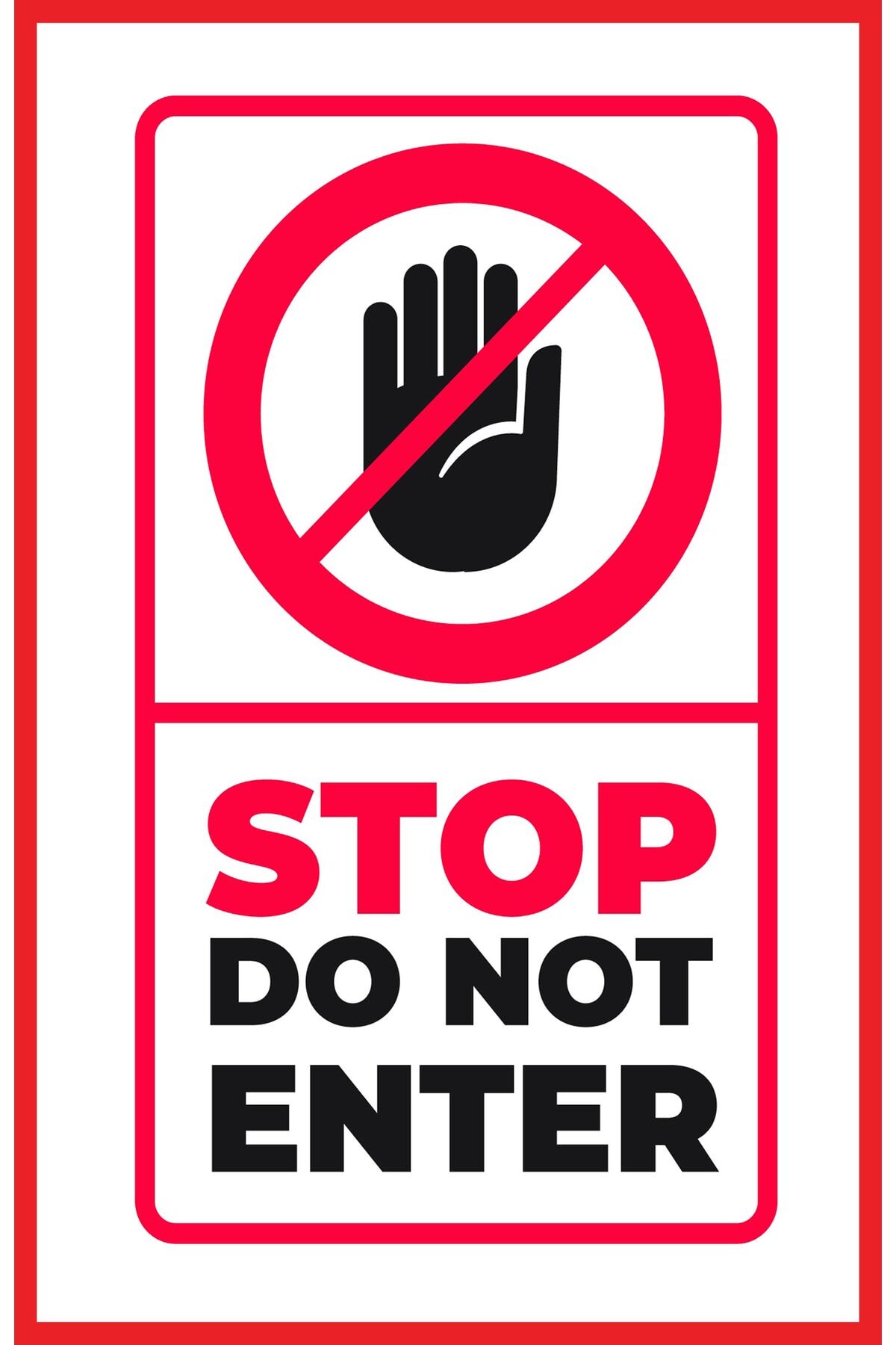 Dur Girilmez - Do Not Enter Retro Ahşap Poster