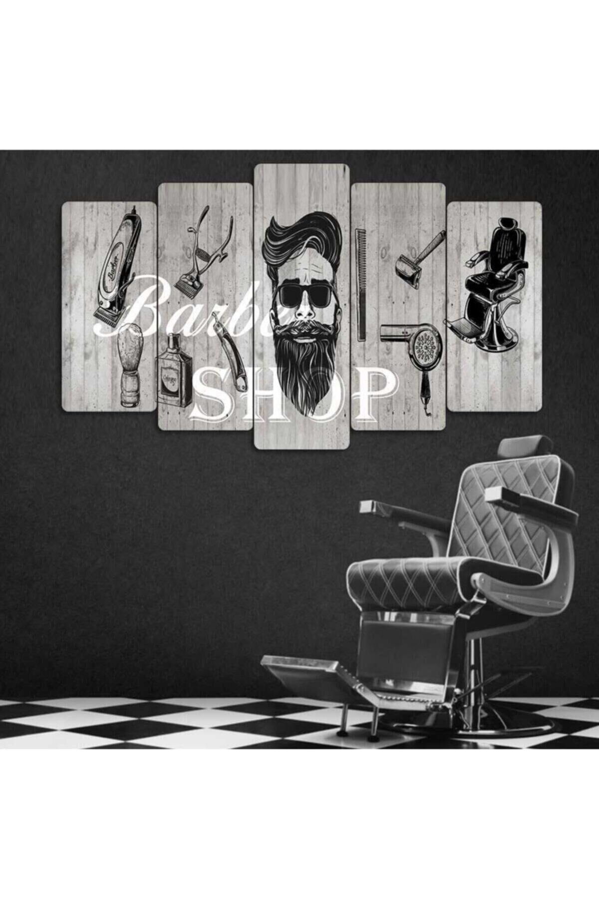 Barber Shop - 5 Parçalı Tablo