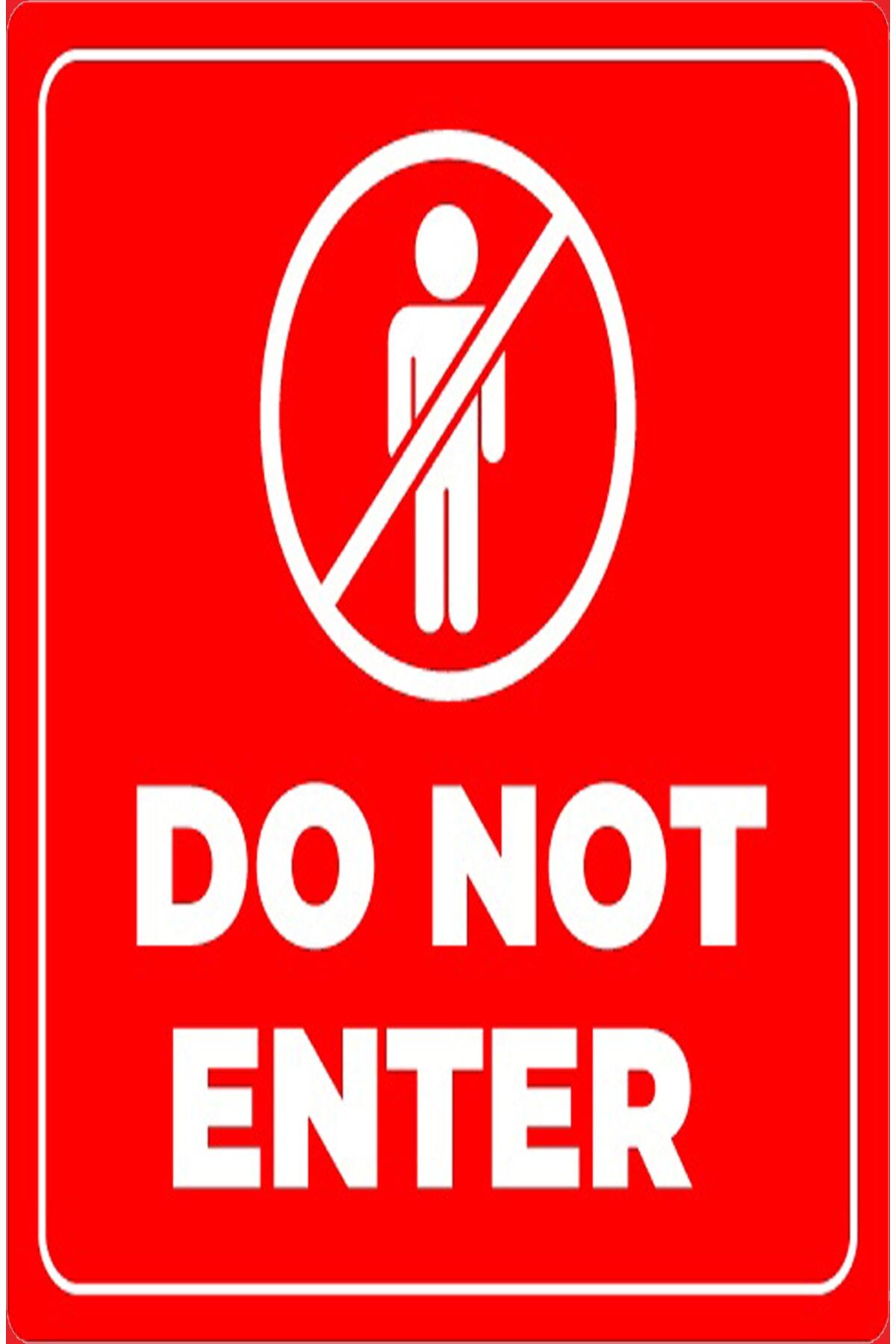 Girilmez Do Not Enter Retro Ahşap Poster