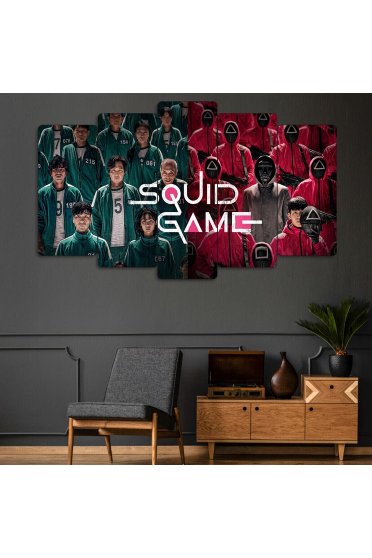 Squid Game 5 Parçalı Tablo