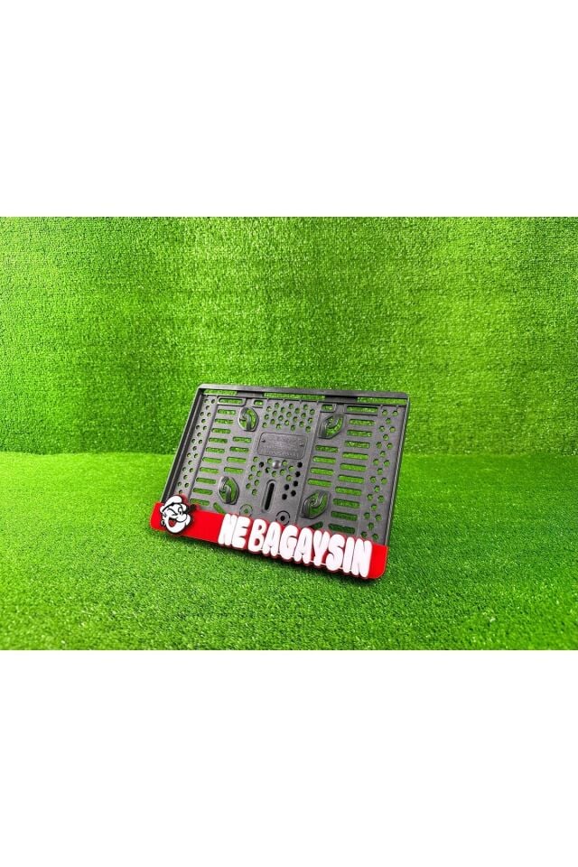 Ne Bagaysın Kırmızı 3d Kabrtmalı Pleksi Motor Plakalığı