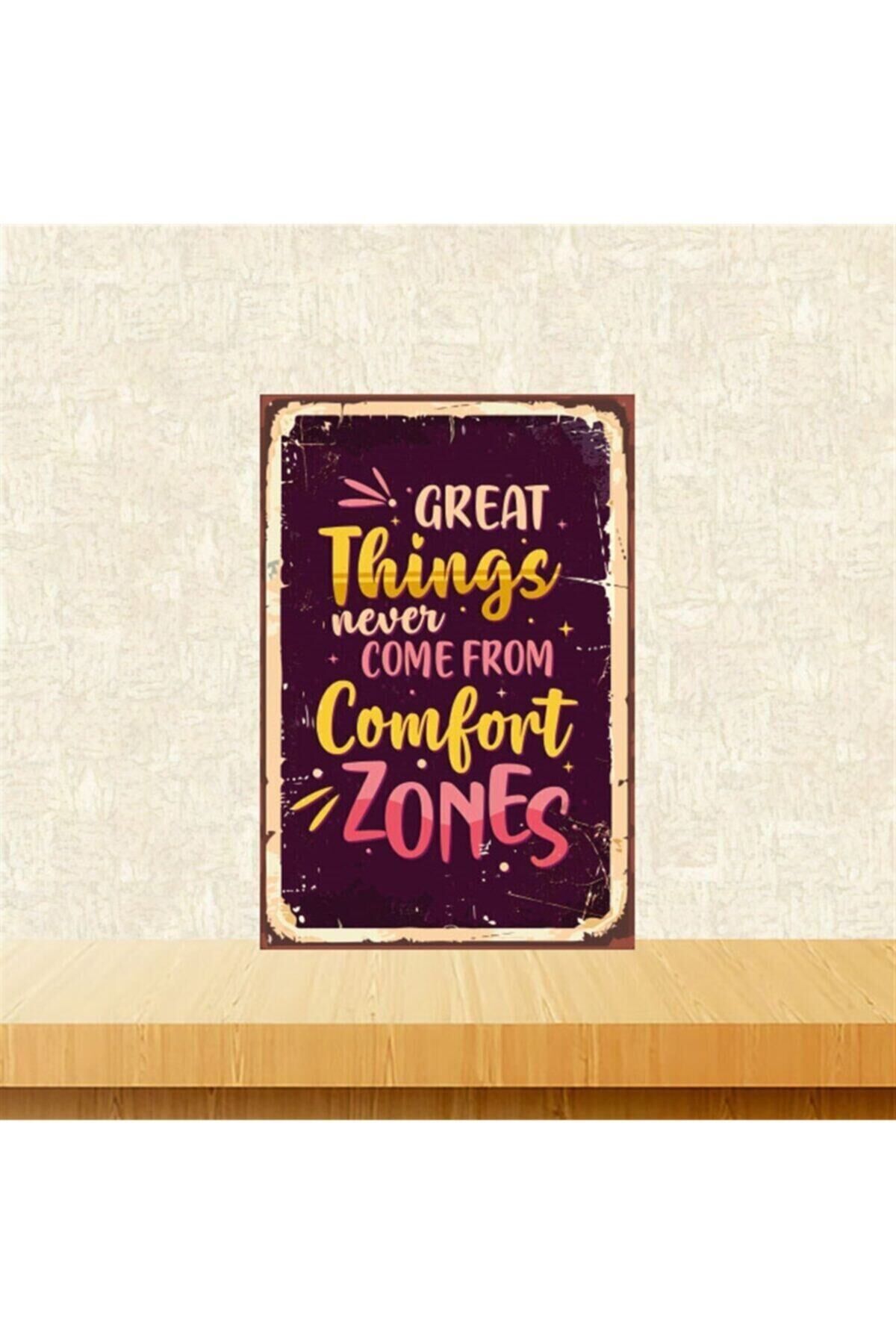 Comfort Zones 20-30 Cm Retro Ahşap Tablo Tkfx5234