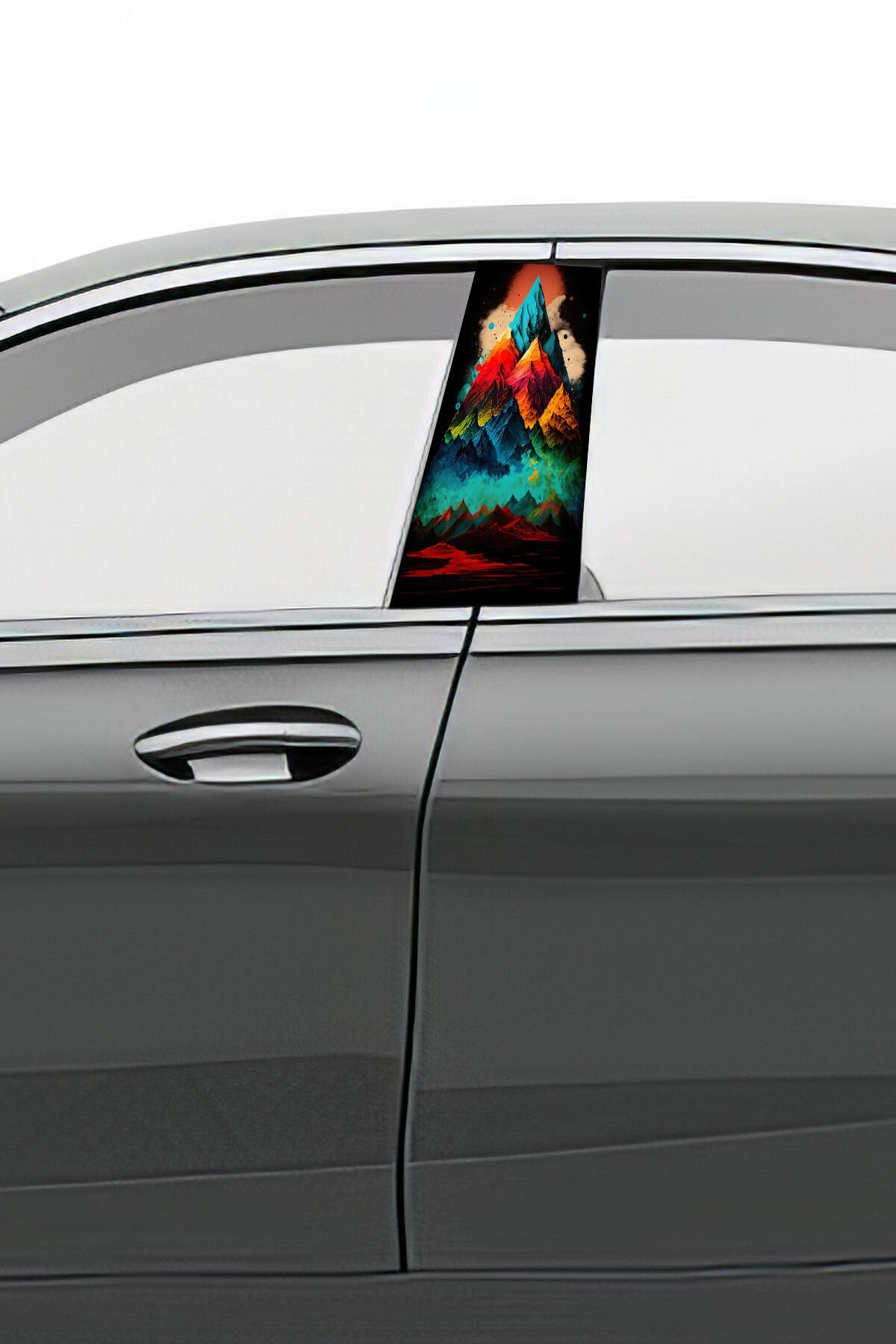 Araç Kapı Direk Kaplama Folyosu Desenli (Sağ Sol Takım) (2 Adet) - 22x50 Cm