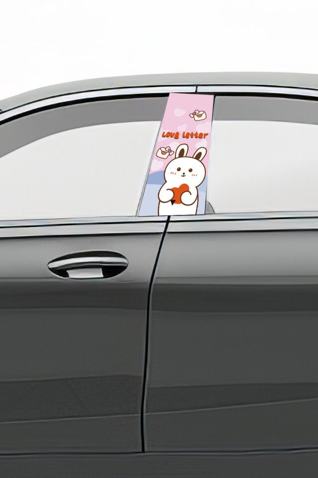 Araç Kapı Direk Kaplama Folyosu Desenli (Sağ Sol Takım) (2 Adet) - 22x50 cm Uyumlu