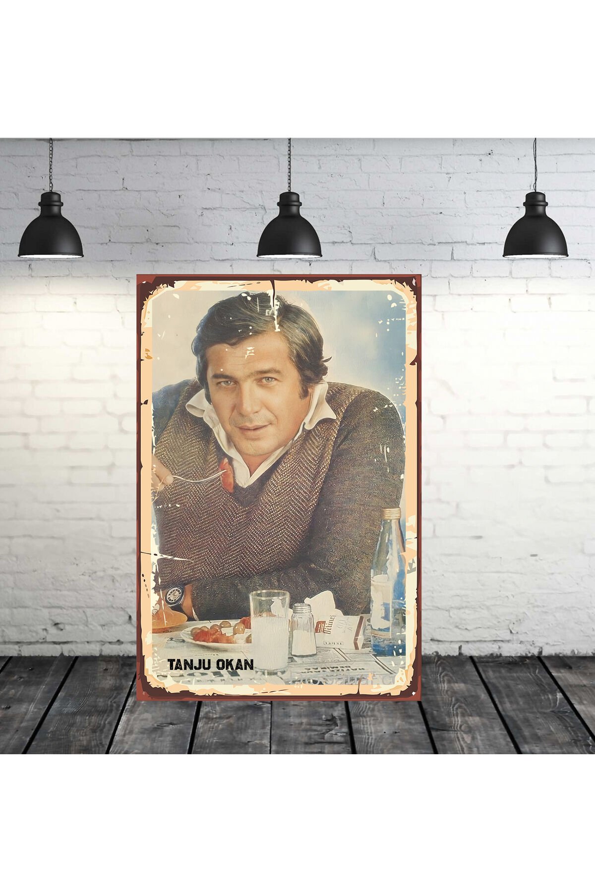 Tanju Okan Tasarımlı 20x30 Cm Retro Ahşap Tablo