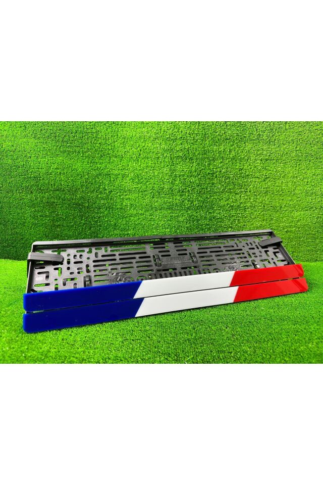 Fransa Renkleri 3d Kabrtmalı Pleksi Araba Plakalığı 1 Takım