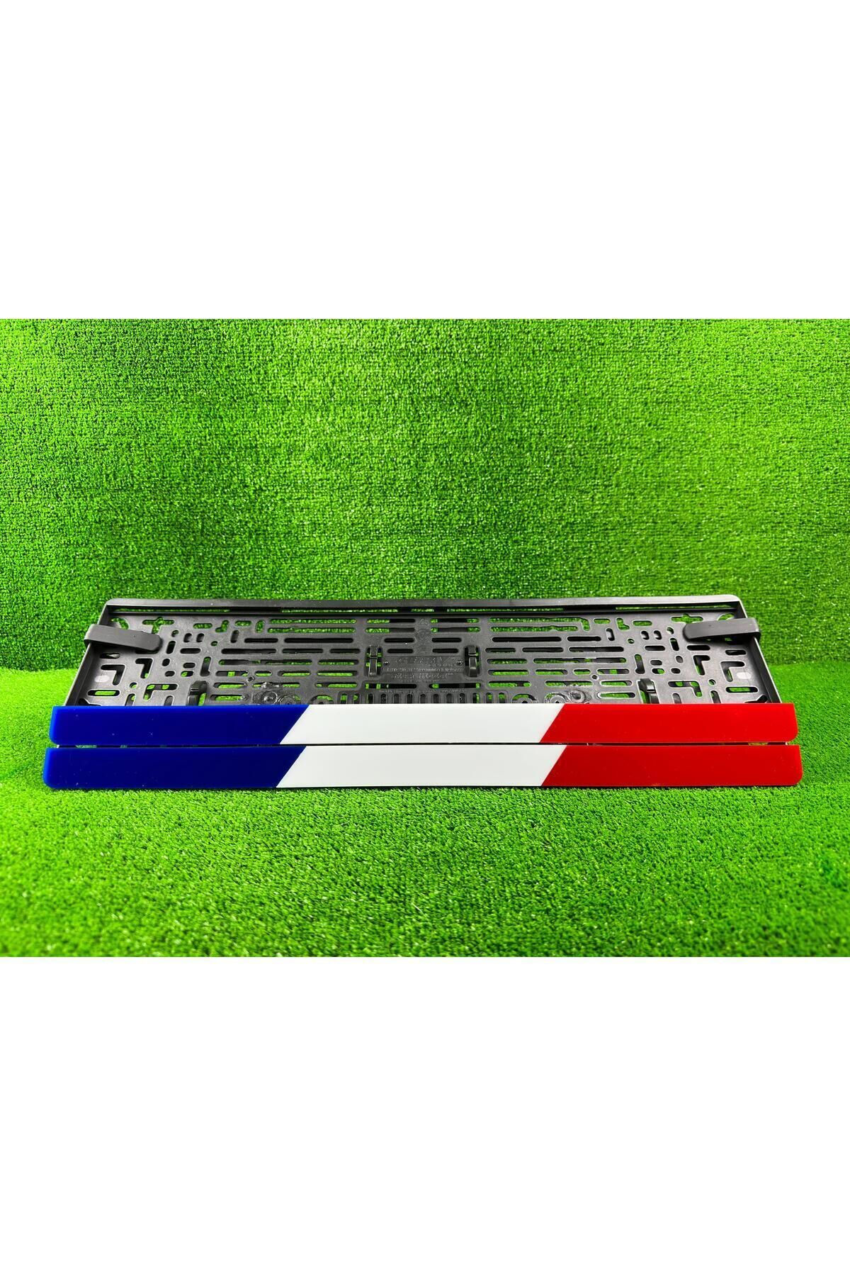 Fransa Renkleri 3d Kabrtmalı Pleksi Araba Plakalığı 1 Takım