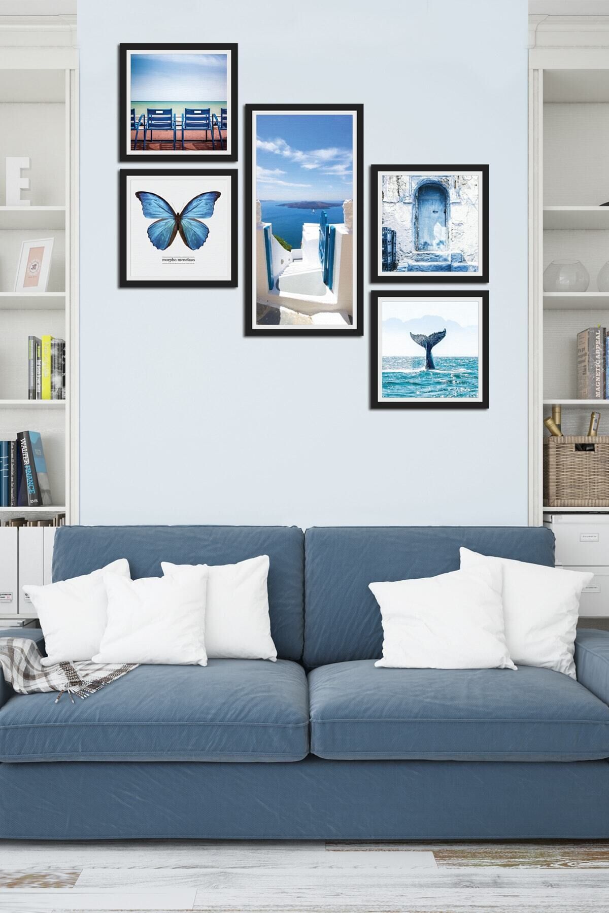 Collage Style 5 Parçalı Mdf Tablo Atf216