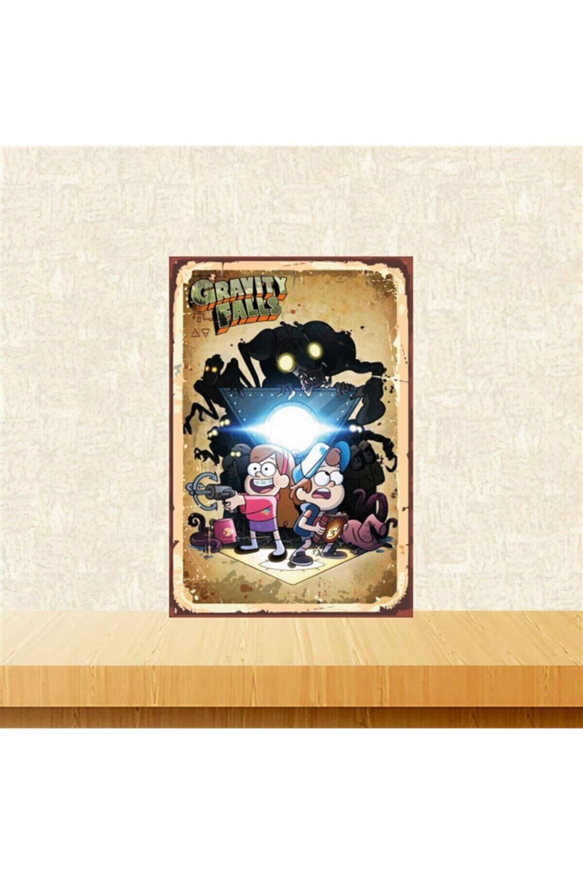Gravity Falls Horror 20-30 Cm Retro Ahşap Tablo Tkfx5061