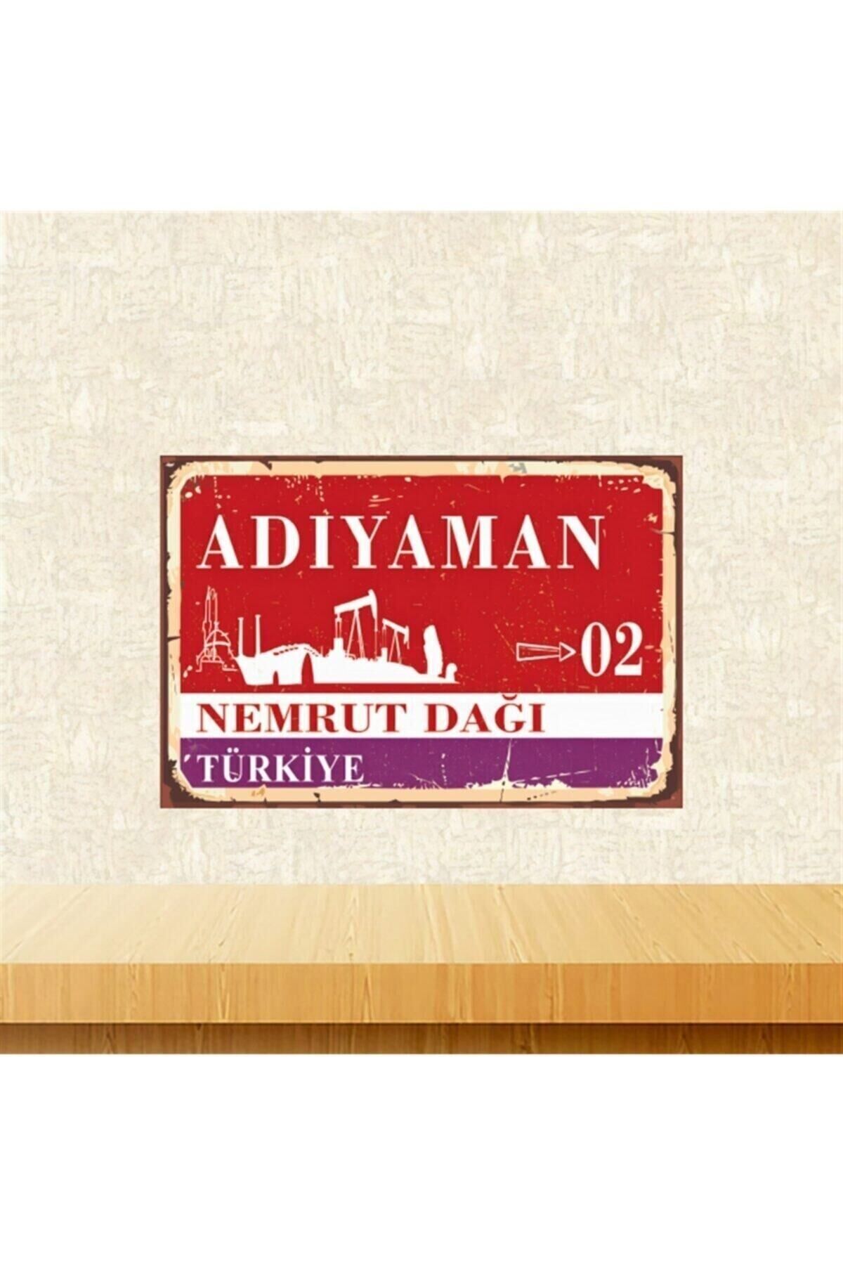 Adıyaman Nemrut Dağı Retro Ahşap Tablo Tkfx5767