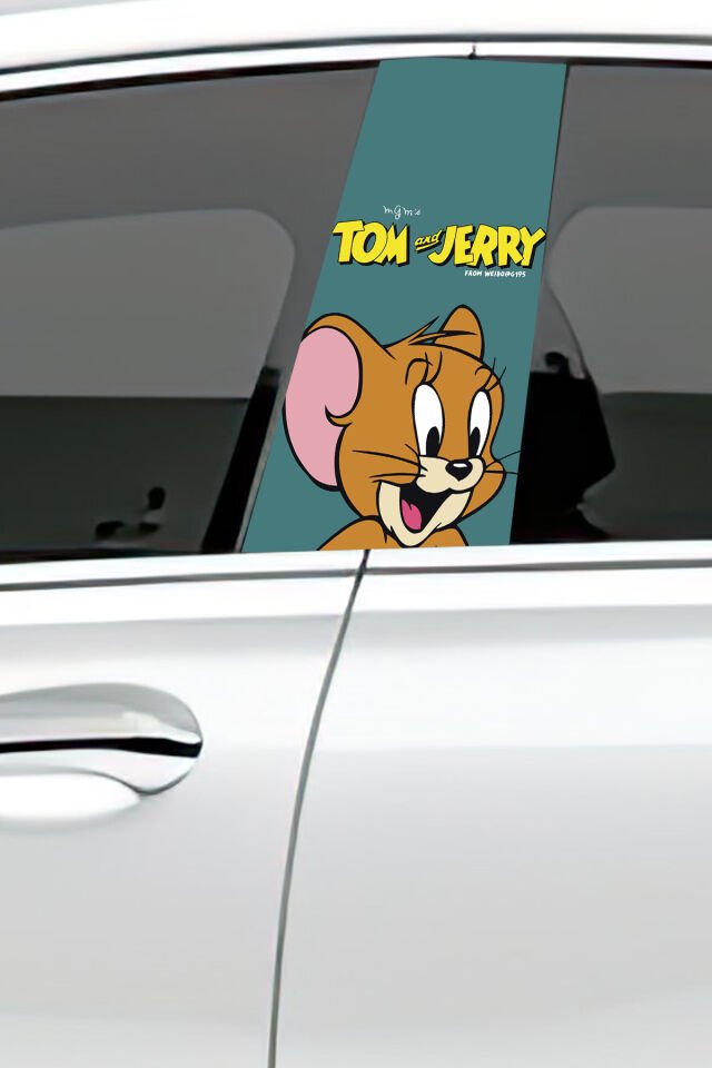 Araç Kapı Direk Kaplama Folyosu Desenli (Sağ Sol Takım) (2 Adet) - 22x50 Cm