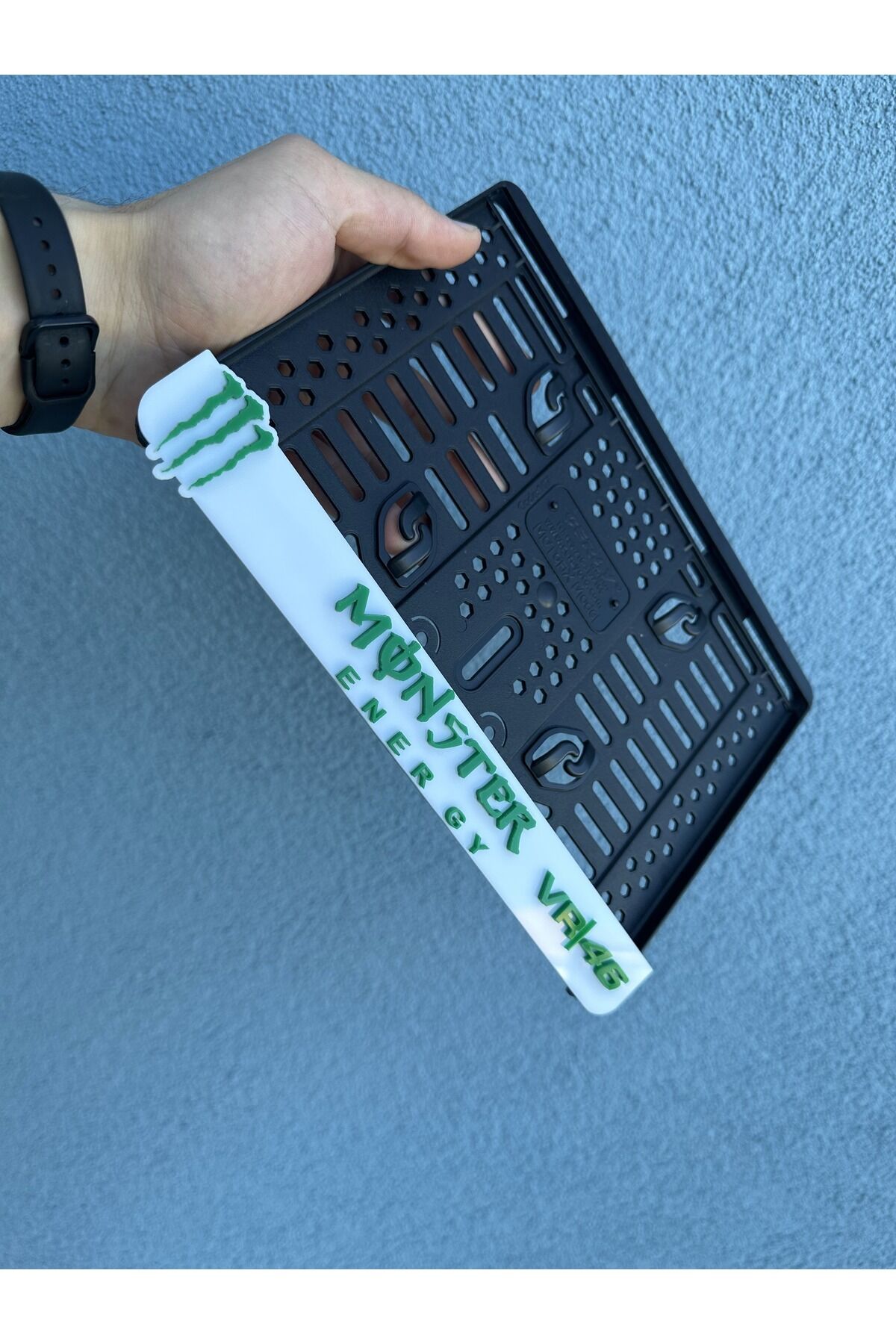 Monster Energy Vr-46 Beyaz 3d Kabrtmalı Pleksi Motor Plakalığı