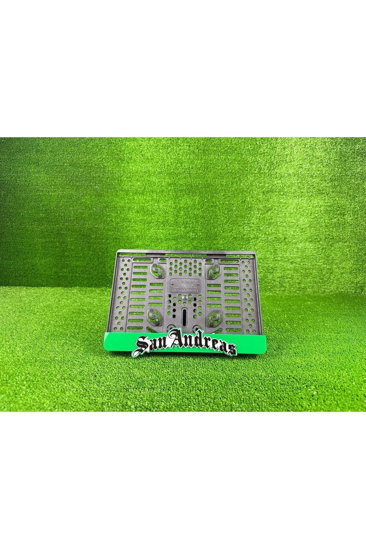 San Andreas Yeşil 3d Kabrtmalı Pleksi Motor Plakalığı