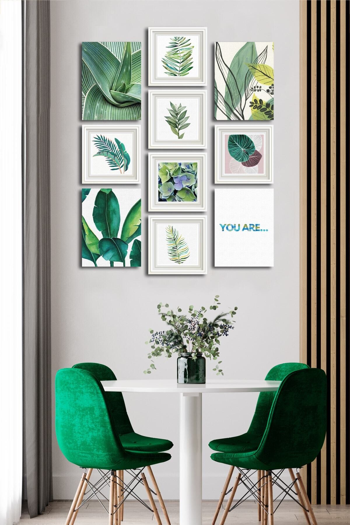 10 Parçalı Çerçeve Görünümlü Mdf Tablo Seti Flm189