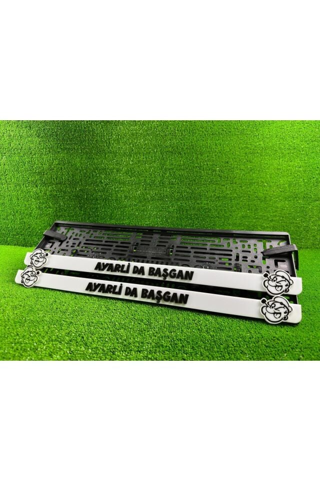 Ayarli Da Başgan Beyaz 3d Kabrtmalı Pleksi Araba Plakalığı 1 Takım