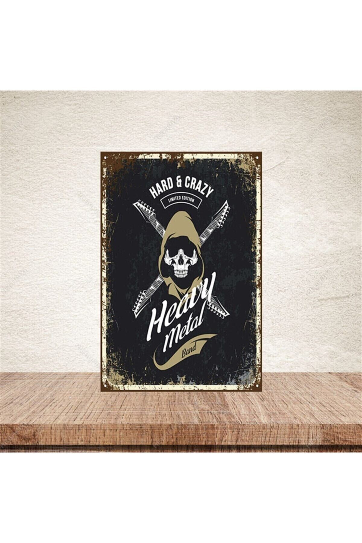Heavy Metal 20-30 Cm Retro Ahşap Poster