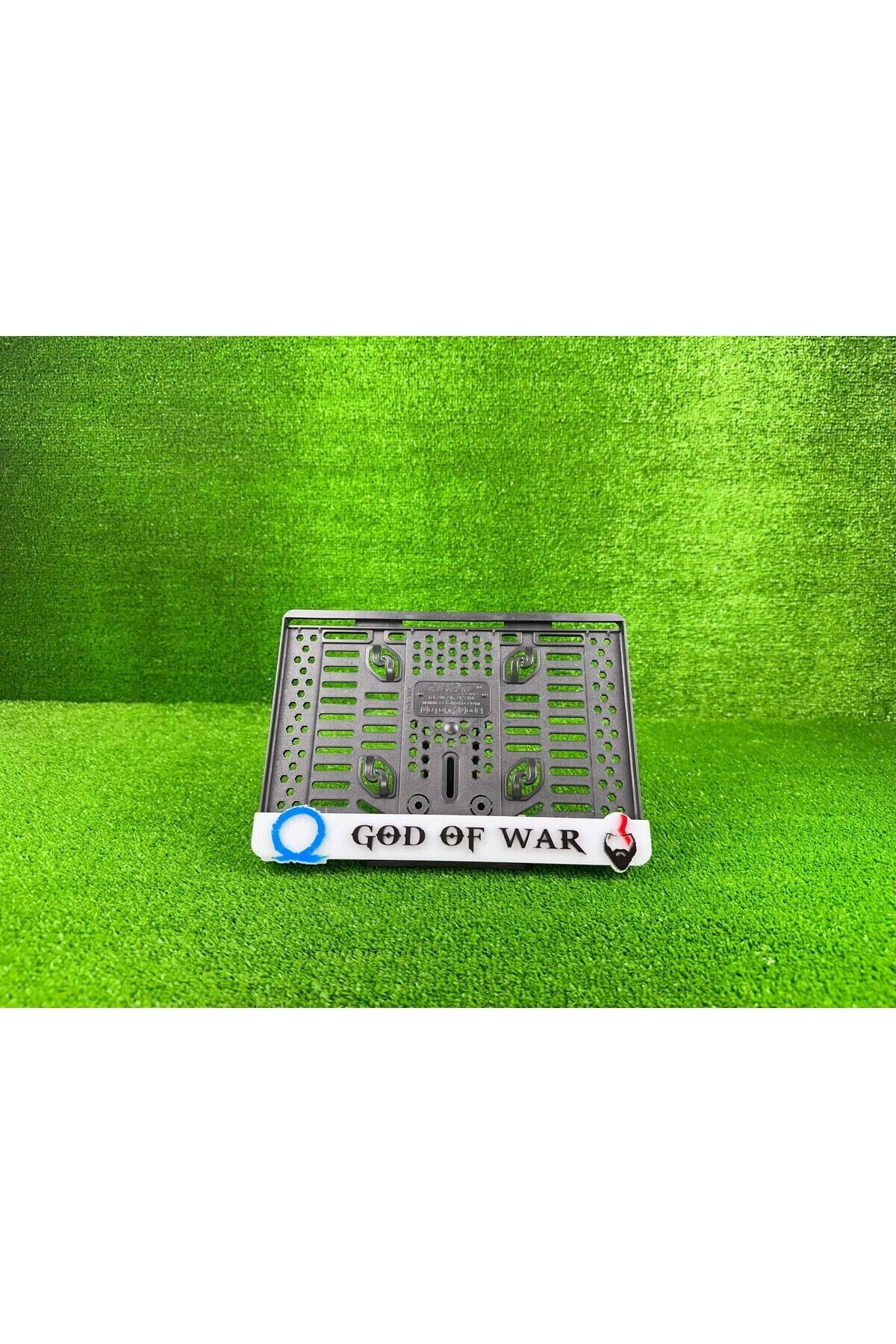 God Of War Mavi 3d Kabrtmalı Pleksi Motor Plakalığı
