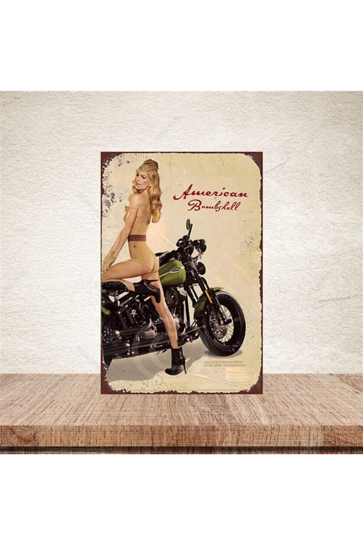 American Bombshells 20-30 Cm Retro Ahşap Poster