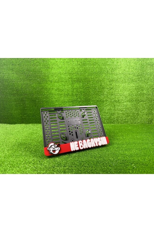 Ne Bagaysın Kırmızı 3d Kabrtmalı Pleksi Motor Plakalığı