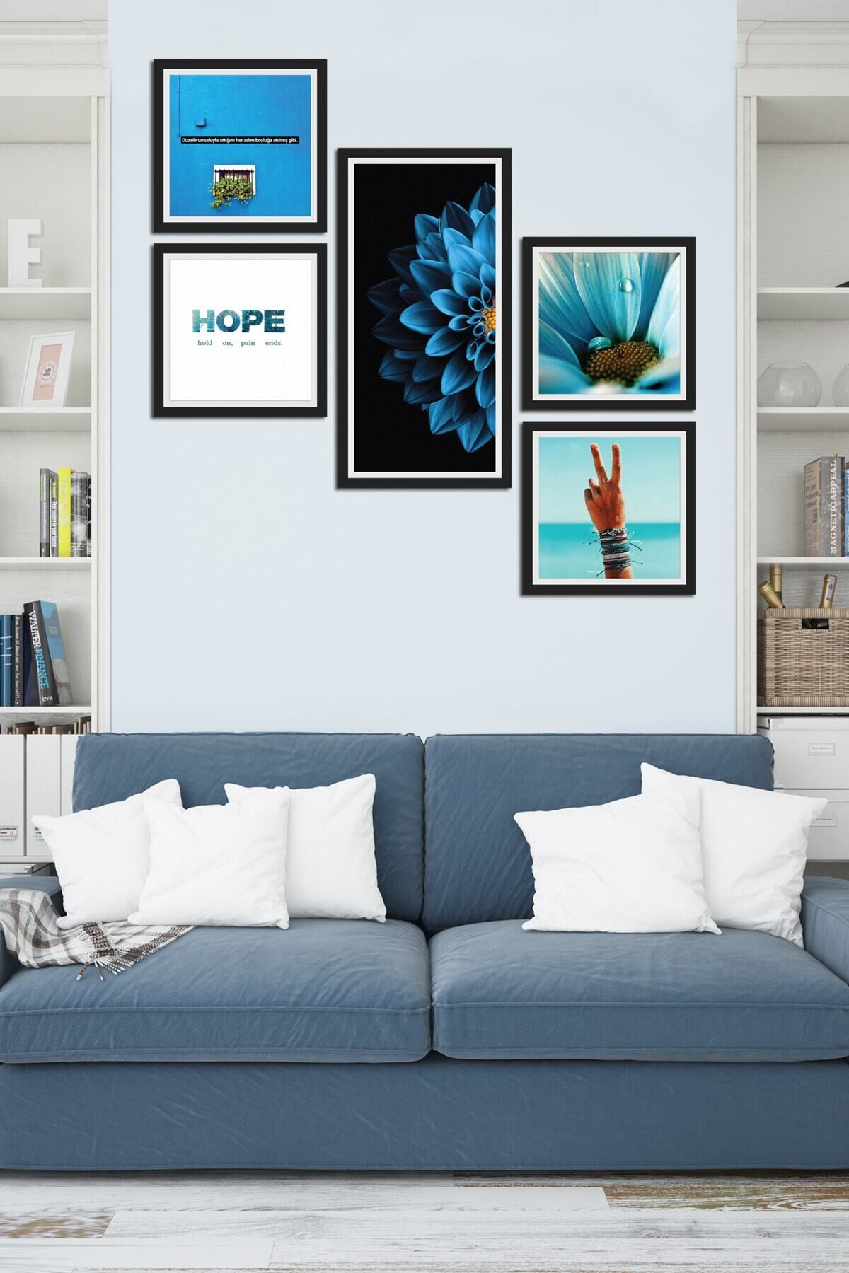 Collage Style 5 Parçalı Mdf Tablo Atf242