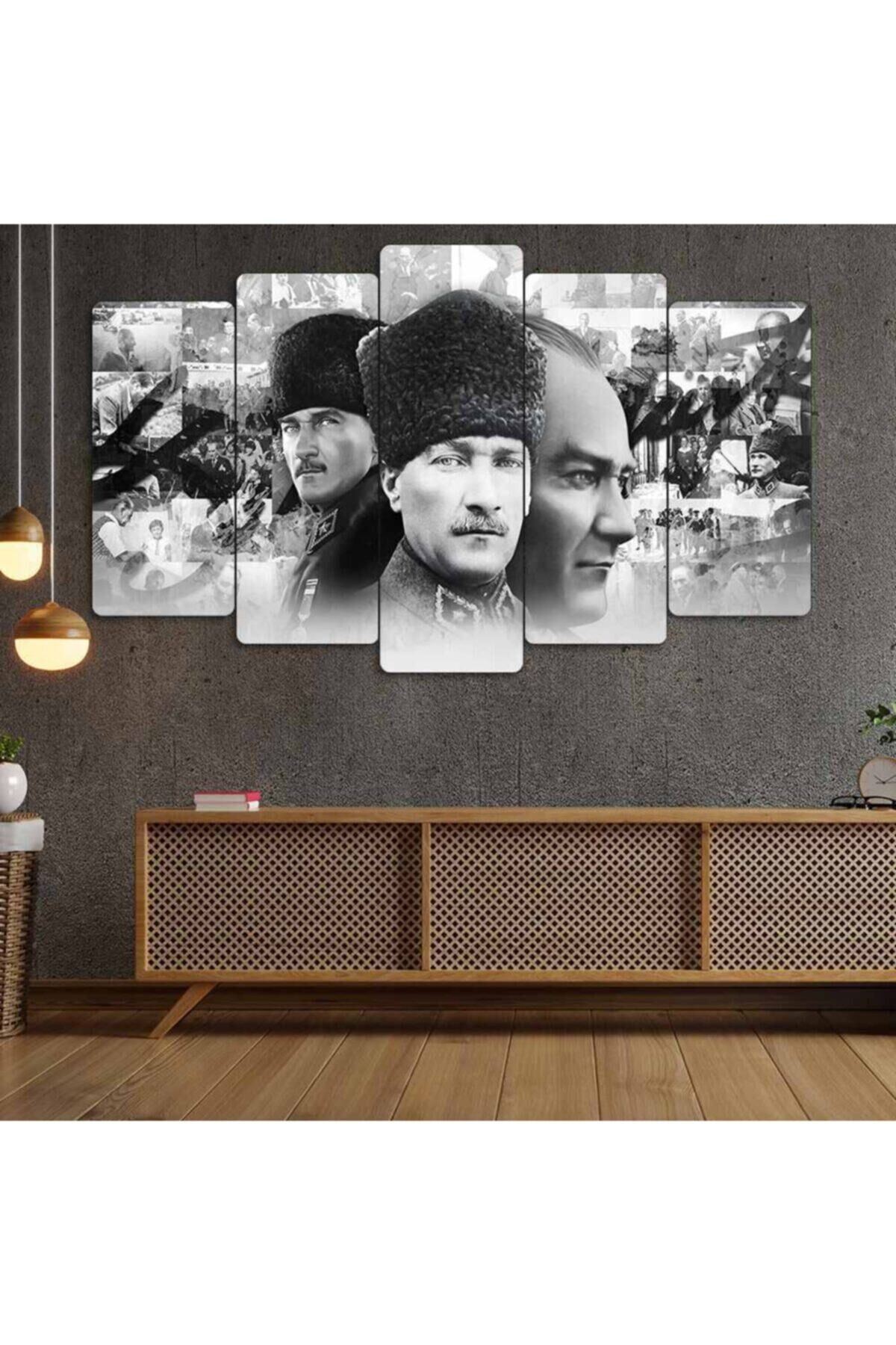 Mustafa Kemal Atatürk - 5 Parçalı Tablo