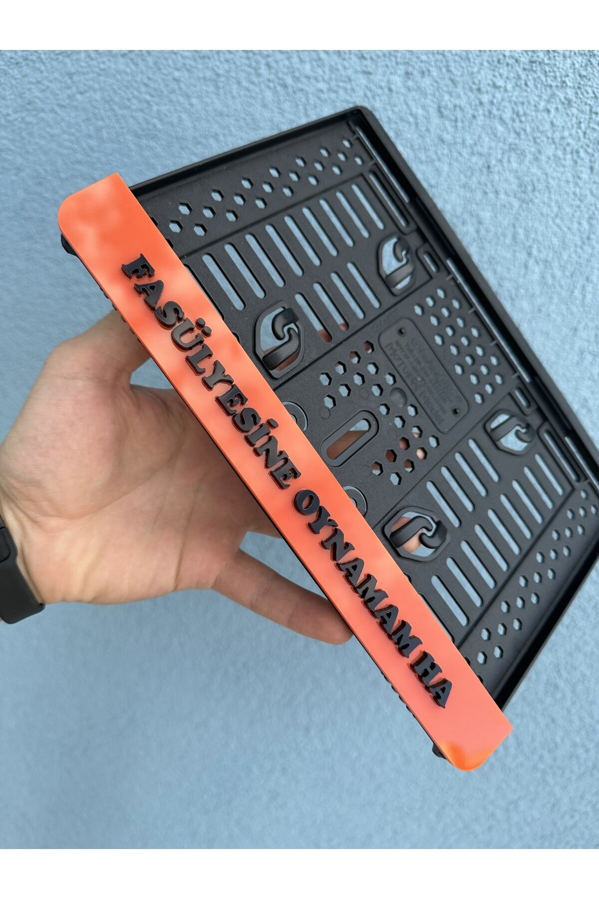 Fasülyesine Oynamam 3d Kabrtmalı Pleksi Motor Plakalığı