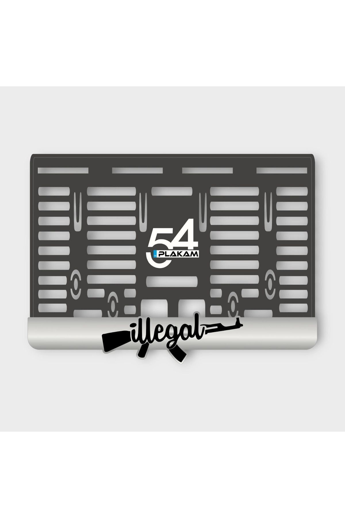 İLLEGAL GÜMÜŞ PLEKSİ MOTOR PLAKALIĞI