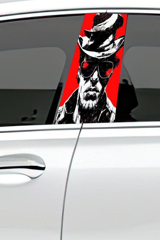 Araç Kapı Direk Kaplama Folyosu Desenli (Sağ Sol Takım) (2 Adet) - 22x50 Cm