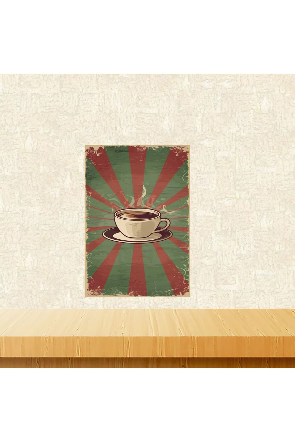 Coffee Temalı 20 x 30 CM MDF Ahşap Duvar Tablosu Arkasından Yapışkan Mevcuttur