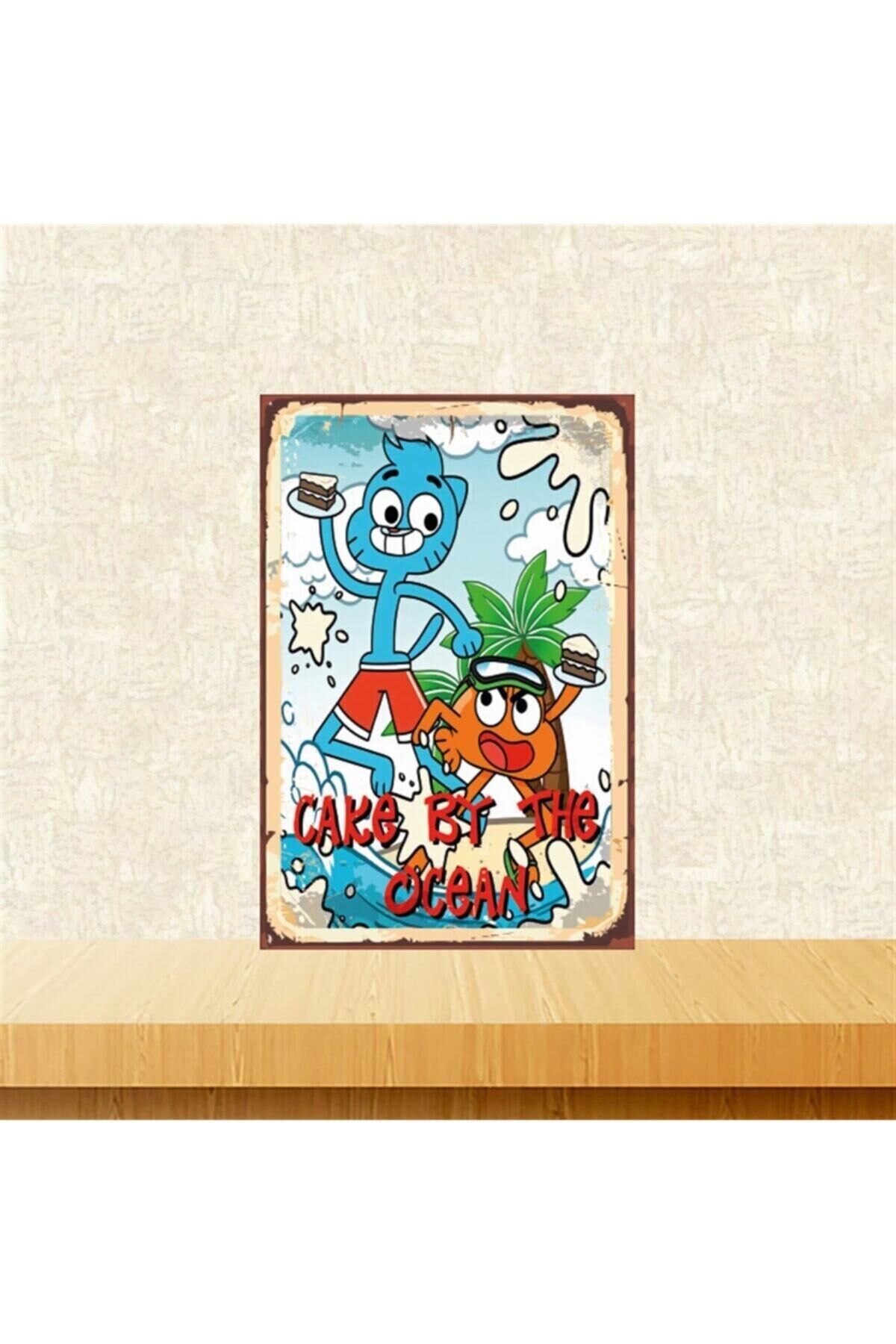 Cake By The Ocean 20-30 Cm Retro Ahşap Tablo Tkfx5043
