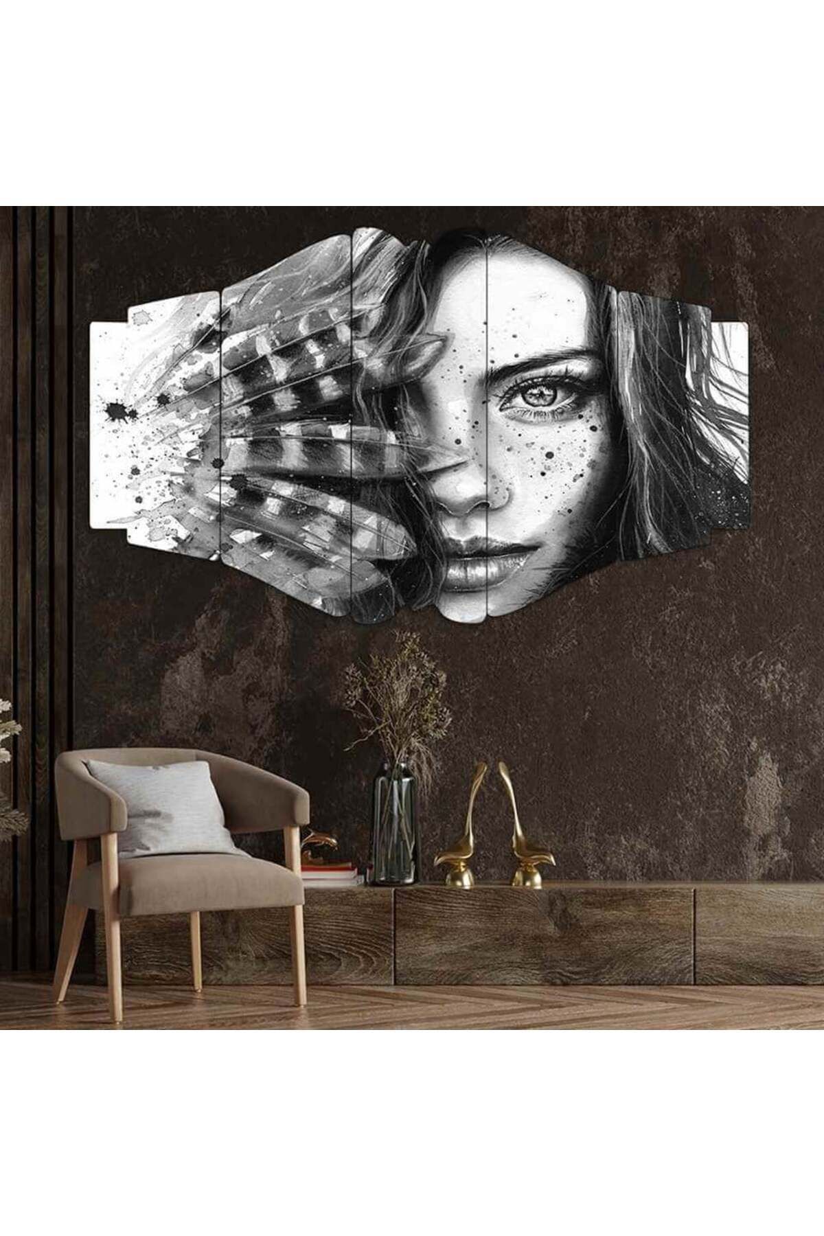 Siyah Tüy, Derin Bakış - 5 Parçalı Tablo