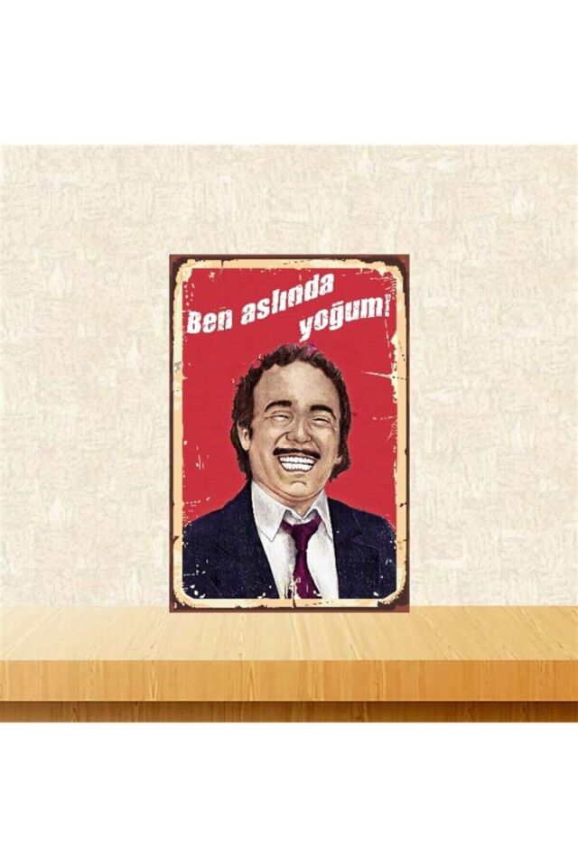 Ben Aslında Yoğum 20-30 Cm Retro Ahşap Poster