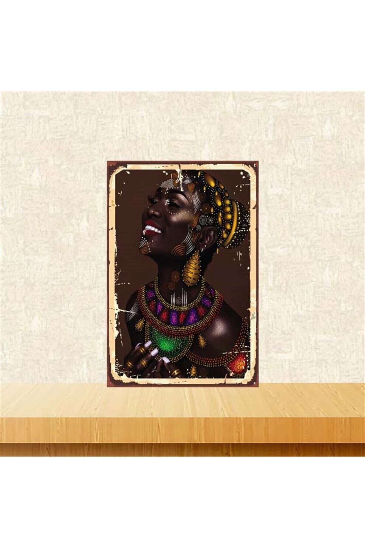 Kadın Tasarımlı 20 30 cm Retro Ahşap Poster