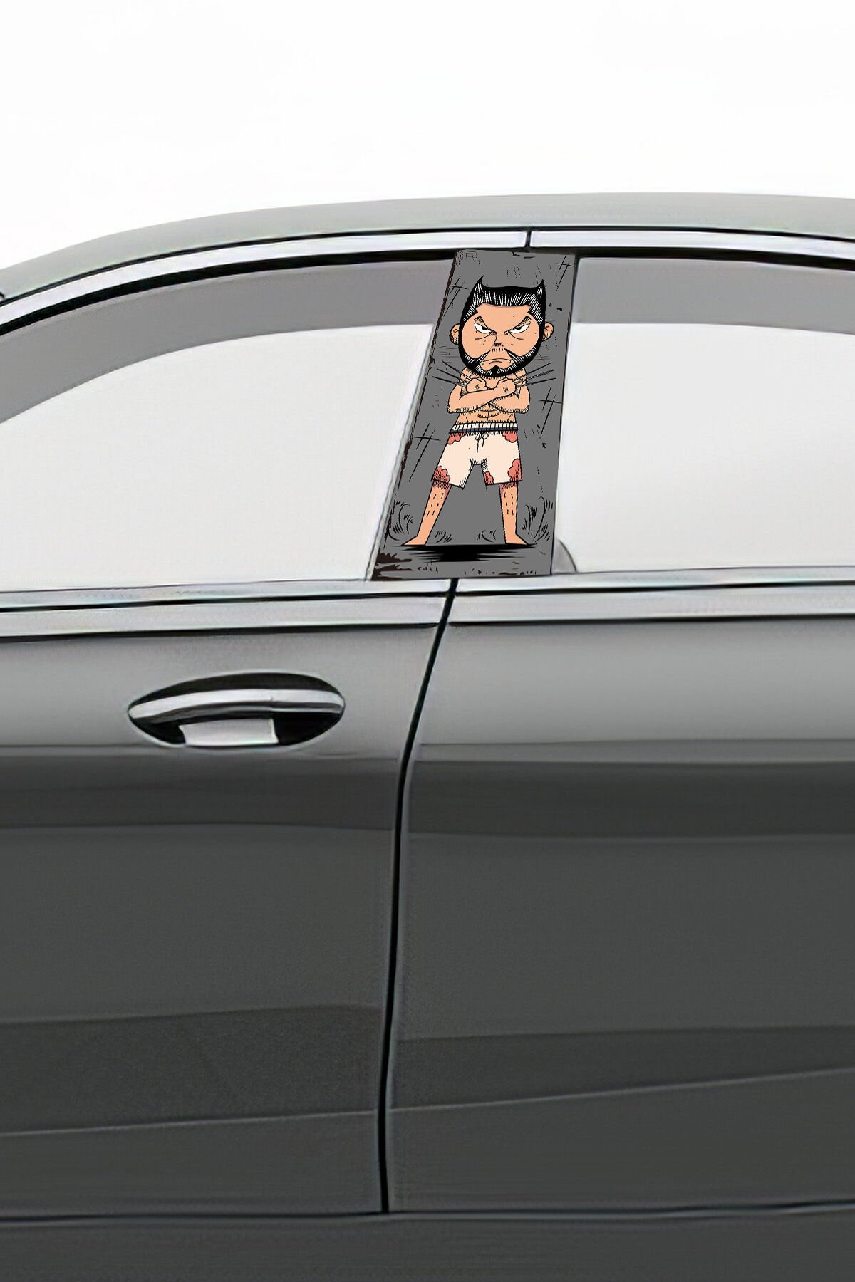 Araç Kapı Direk Kaplama Folyosu Desenli (Sağ Sol Takım) (2 Adet) - 22x50 Cm